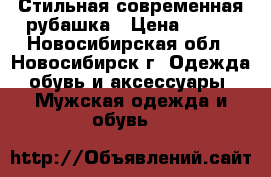 Стильная современная рубашка › Цена ­ 500 - Новосибирская обл., Новосибирск г. Одежда, обувь и аксессуары » Мужская одежда и обувь   